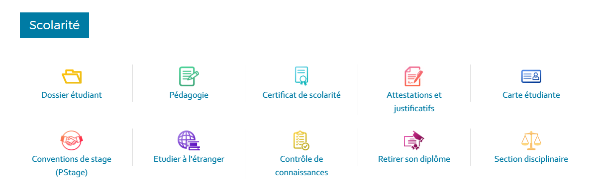 Capture Intranet étudiant